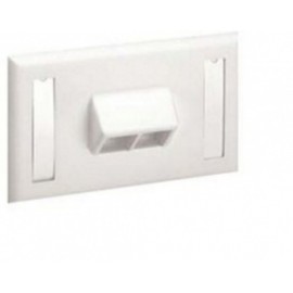 Panduit Placa de Pared, 2 Puertos RJ-45, Blanco