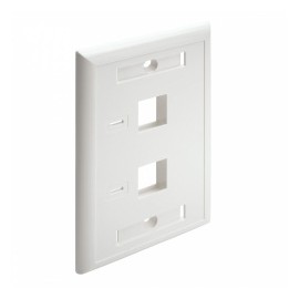 Tripp Lite Placa para Pared, 2 Puertos RJ-45, Blanco