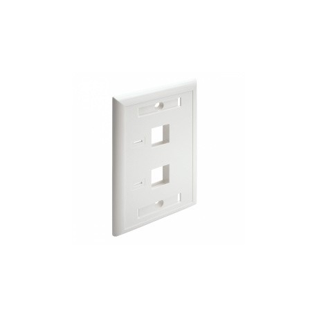 Tripp Lite Placa para Pared, 2 Puertos RJ-45, Blanco