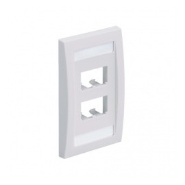 Panduit Faceplate Ejecutiva para Módulo Mini-Com, 4 Puertos, Blanco