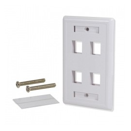 Logico Placa de Pared WP304, 4 Salidas, Blanco