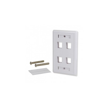 Logico Placa de Pared WP304, 4 Salidas, Blanco