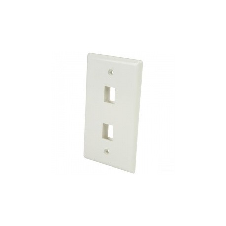 StarTech.com Placa de Pared de 2 Salidas RJ-45, Blanco