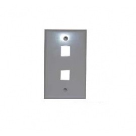 X-Case Tapa para Pared, 2 Puertos, Gris