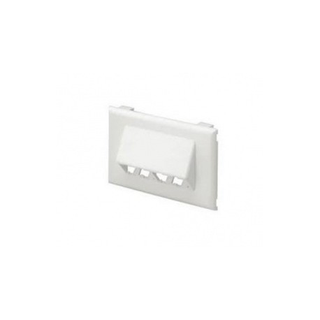 Panduit Placa Frontal Inclinada Horizontal para Comunicaciones, 4 Módulos Mini-Com