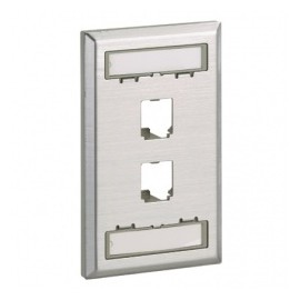 Panduit Placa Frontal Vertical, 1 salida, acepta 2 Módulos Mini-Com