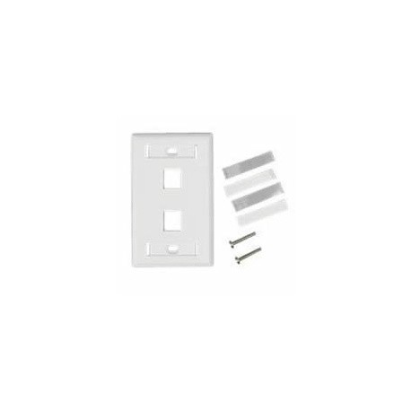 Belden Placa de Pared Universal AX102655, 2 Puertos, Blanco