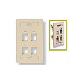 TE Connectivity Placa Vertical 406185-3, 4 Ventanas, Blanco