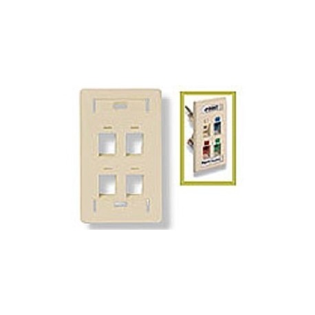 TE Connectivity Placa Vertical 406185-3, 4 Ventanas, Blanco