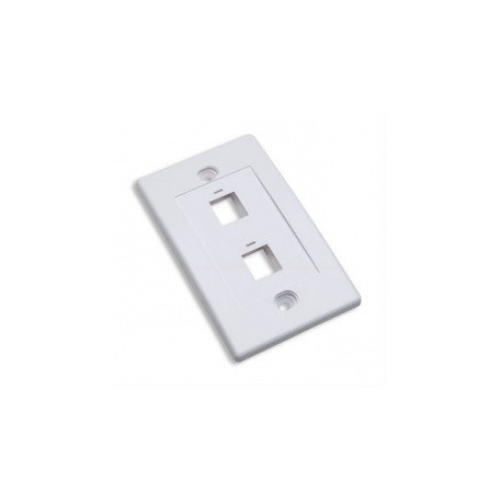 Intellinet Tapa para Caja (Faceplate) 163293, Montaje al Ras, 2 Salidas, Blanco