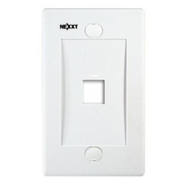 Nexxt Solutions Placa para Pared Sencilla, RJ-45, 1 Salida, Blanco