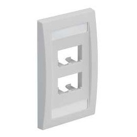 Panduit Placa Minicom CFPE4IWY, 4 Ventanas, Blanco