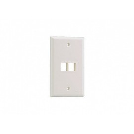 Panduit Placa para Pared 2 Puertos NetKey, Blanco