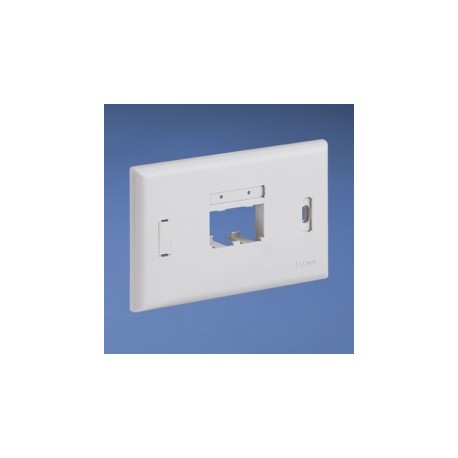 Panduit Placa de Pared 2 Puertos, Blanco