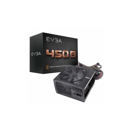 Fuente de Poder EVGA 450B 80 PLUS Bronze, 24-pin ATX, 120mm, 450W