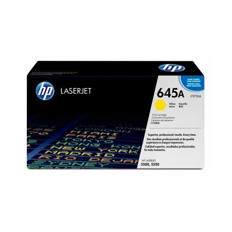 Toner HP 645A Amarillo, 12.000 Páginas