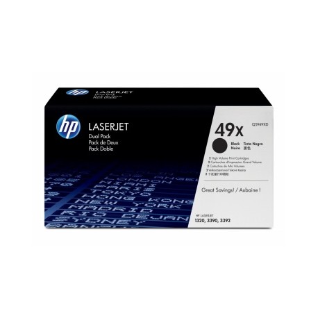 Toner HP 49X Paquete Doble Negro, 2x 6000 Páginas