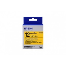 Cinta Epson LabelWorks LK-4YBW Negro sobre Amarillo, 12mm x 9m