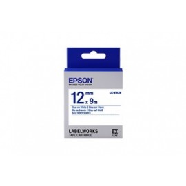 Cinta Epson LK-4WBN Azul sobre Blanco, 12mm x 9m