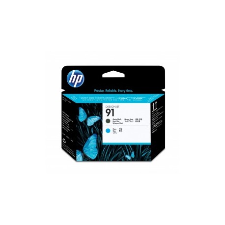 Cabezal HP 91 Negro Mate/Cyan