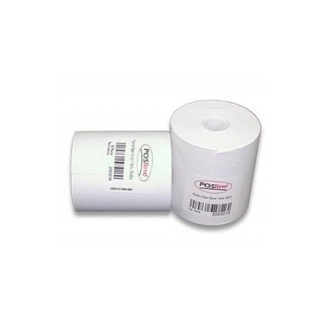 POSline Papel Autocopia RP2C, 2 Tantos, 76mm x 70mm, Blanco/Amarillo - Caja con 50 Rollos