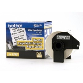 Brother DK-1240 Rollo de Etiqueta Blanco de 4'' x 2''