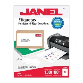 Janel Paquete de 1000 Etiquetas Blancas de 51mmx10cm