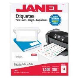 Janel Etiquetas Adhesivas 1095262101, 34x102mm, 1400 Etiquetas