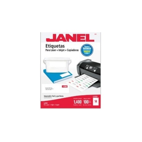 Janel Etiquetas Adhesivas 1095262101, 34x102mm, 1400 Etiquetas