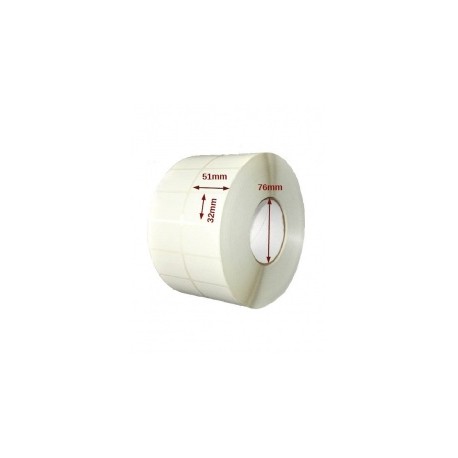 BestVal Rollo de Etiquetas 2'' x 1.25'', 8520 Etiquetas, 150 Metros, Blanco