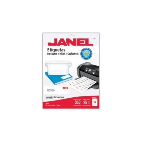 Janel Etiqueta Blanca de 34 x 102mm, 350 Etiquetas