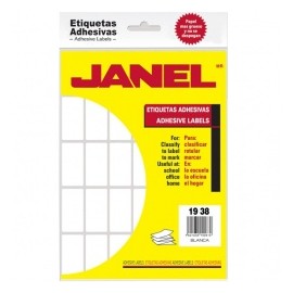 Janel Paquete de 630 Etiquetas Blancas de 19x38mm