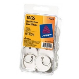 Avery Identificadores para Llaves, Etiqueta Blanca, Paquete de 50 Piezas