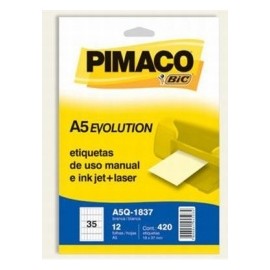 BIC Etiquetas A5 Evolution 18 x 37mm, Blanco, 420 Etiquetas