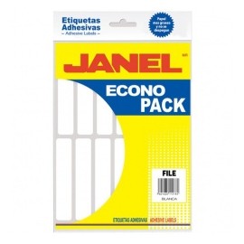 Janel Etiqueta Rectangular No.20, 280 Etiquetas, Blanco