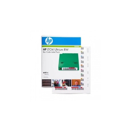 HP Paquete de Códigos de Barras HP LTO-4 Ultrium RW, 100 Etiquetas