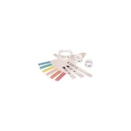 Zebra Z-Band Direct, Brazaletes Térmicos Directos Adhesivos Blancos para HC100, 1'' x 7'', 2100 Piezas