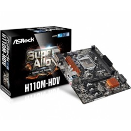 Tarjeta Madre ASRock micro ATX H110M-HDV, S-1151, Intel H110, HDMI, USB 3.0 3.1, 32GB DDR4, para Intel