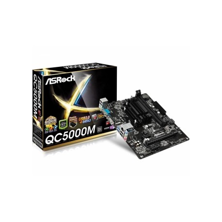 Tarjeta Madre ASRock micro ATX QC5000M, con AMD FT3 Kabini A4-5000 Integrada, USB 3.0, 32GB DDR3