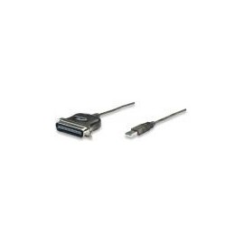 Manhattan Convertidor de USB a Paralelo para Impresora, USB A a Cen36 Macho, 1.8 Metros