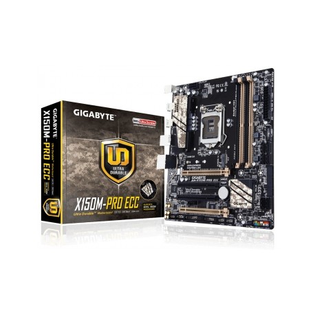 Tarjeta Madre Gigabyte micro ATX GA-X150M-PRO ECC, S-1151, Intel C232, USB 2.0 3.0, 64GB DDR4, para Intel