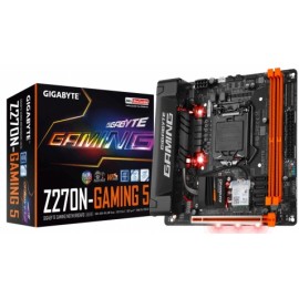 Tarjeta Madre Gigabyte mini ITX GA-Z270N-GAMING 5, S-1151, Intel Z270, USB 3.0, 32GB DDR4, para Intel