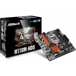 Tarjeta Madre ASRock micro ATX H110M-HDS, S-1151, Intel H110, HDMI, USB 3.0, 32GB DDR4, para Intel