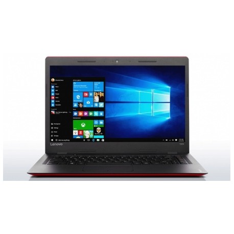 Laptop Lenovo IdeaPad 100S 14'', Intel Celeron N3050 1.60GHz, 2GB, 32GB, Windows 10 Home 64-bit, Negro/Rojo