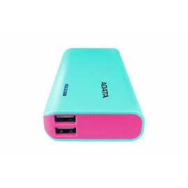 Cargador Portátil Adata PowerBank PT100, 10.000mAh, Azul/Rosa