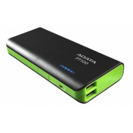 Cargador Portátil Adata PowerBank PT100, 10.000mAh, Negro/Verde