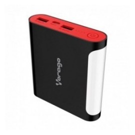 Cargador Portátil Vorago PB-500, 12.000mAh, Negro/Rojo