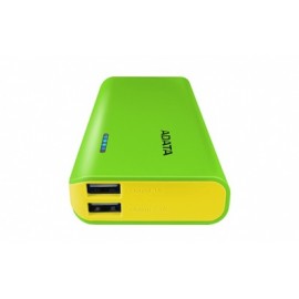 Cargador Portátil Adata PowerBank PT100, 10.000mAh, Verde/Amarillo