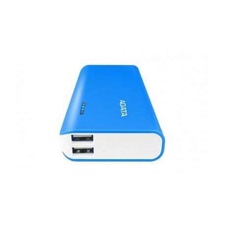 Cargador Portátil Adata PowerBank PT100, 10.000mAh, Azul/Blanco