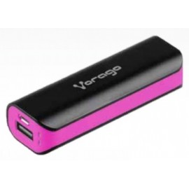 Cargador Portátil Vorago Power Bank AU-109, 2200mAh, Negro/Rosa